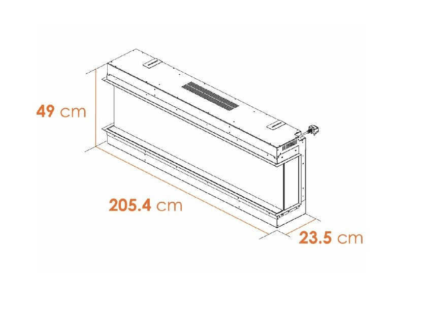 Acantha Aspire 200 Panoramic Media Wall Electric Fire