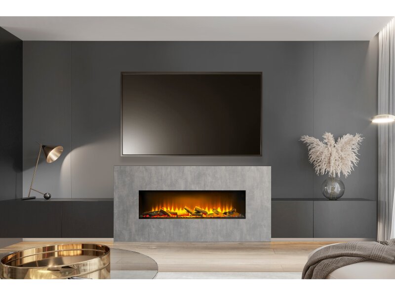 Phone Wall Inset Acantha Bloc Pre-Built Fully Inset Media Wall Suite – Fireplace Factory ...