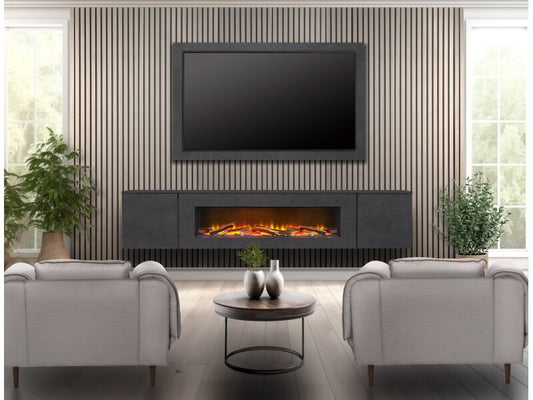 Acantha Orion Floating Electric Media Wall