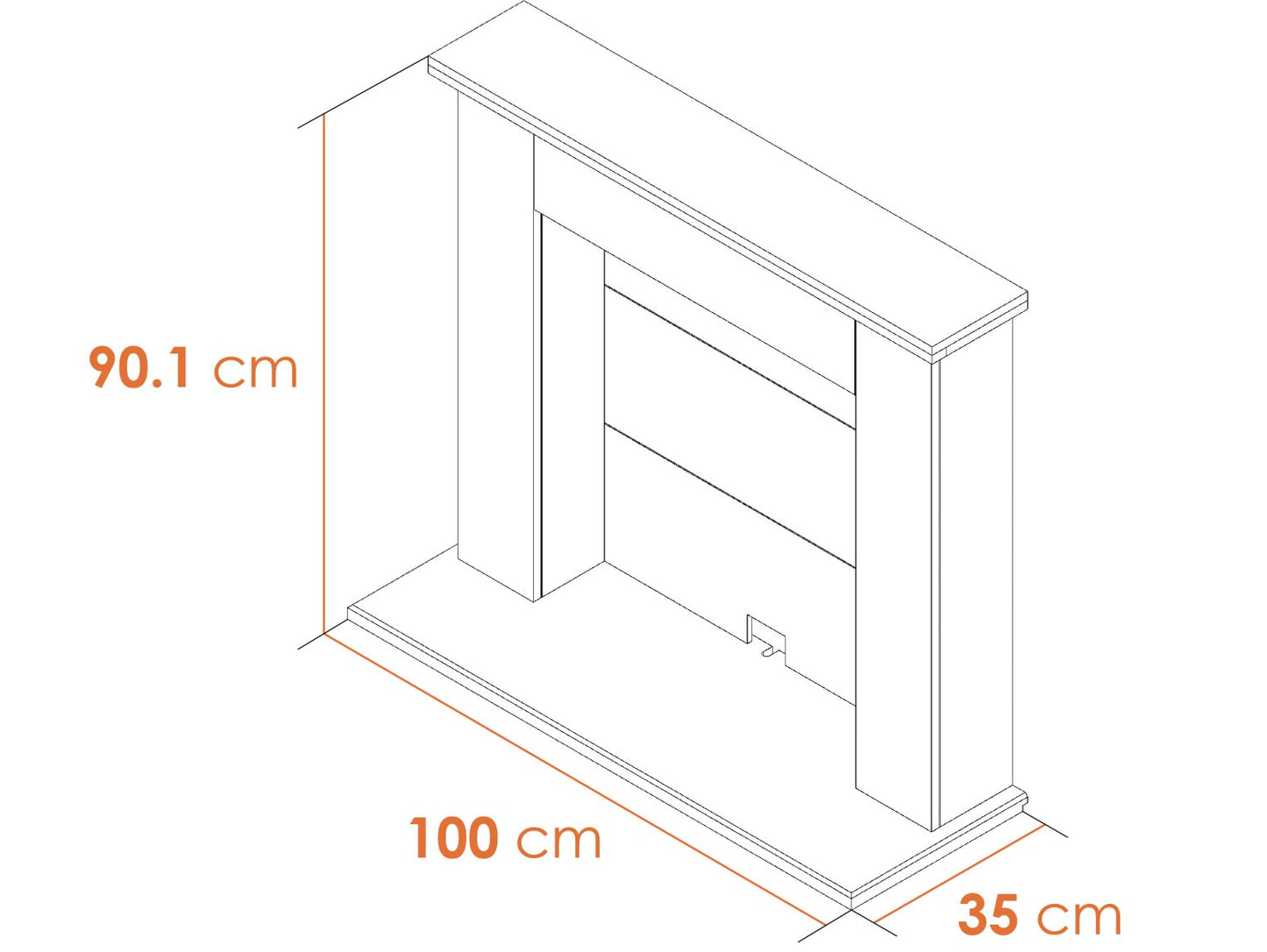 Adam Chester Stove Fireplace Dimensions