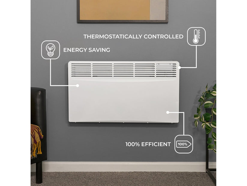Adam Amba 2000W Electric Radiator in White - 10510 – Fireplace Factory ...