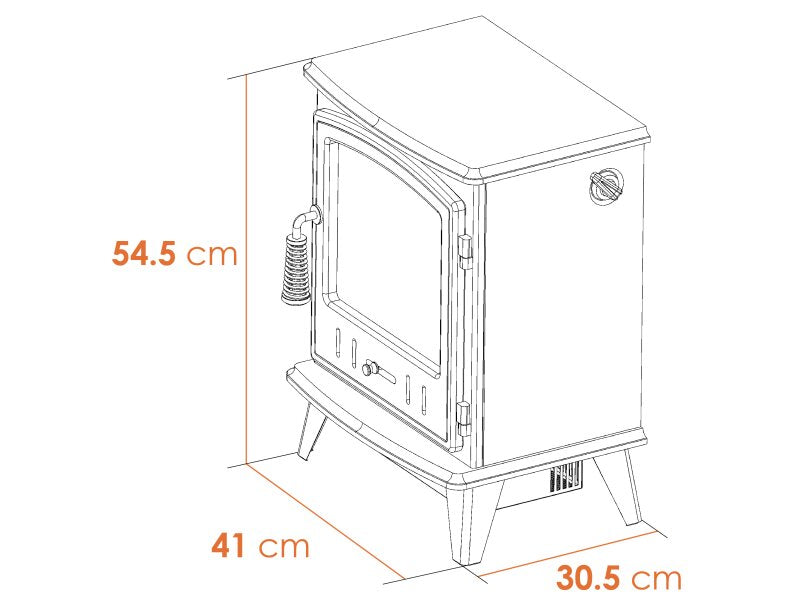 Adam Aviemore Electric Fire Stove Pure White Enamel
