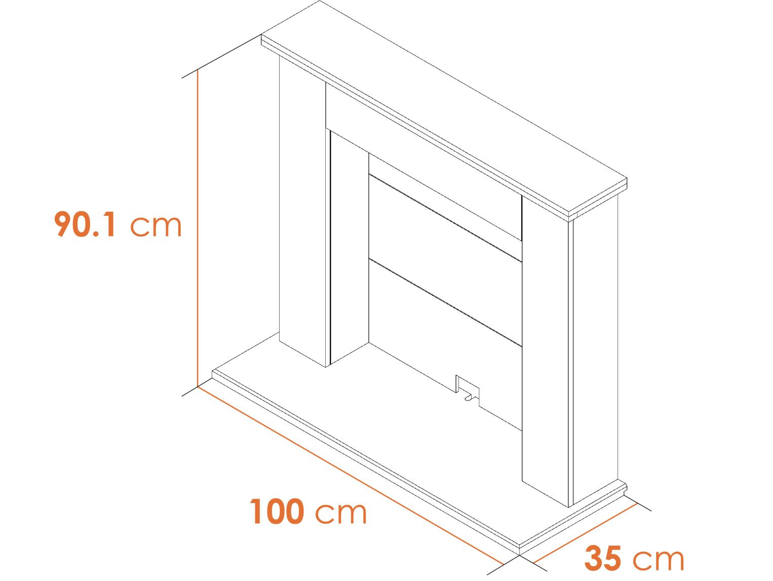 Adam Chester Stove Fireplace Dimensions