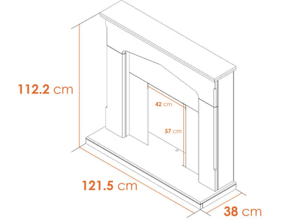 Adam Cotswold Fireplace Dimensions