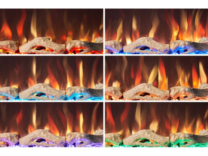 Adam Orlando Inset / Wall Mounted Electric Fire, 42 Inch