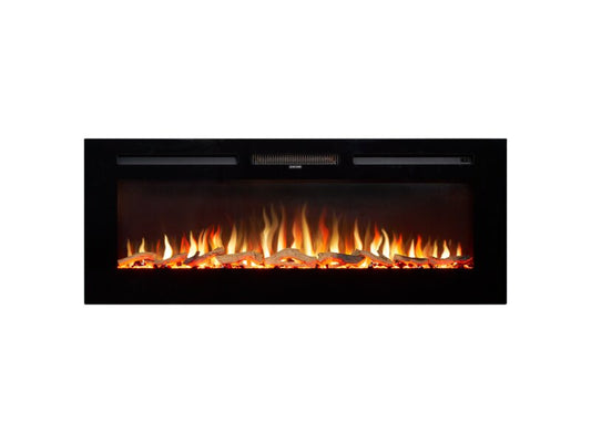 Adam Orlando Inset / Wall Mounted Electric Fire, 50 Inch