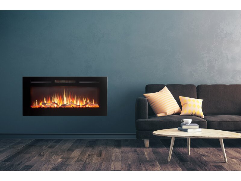 Adam Orlando Inset / Wall Mounted Electric Fire, 42 Inch
