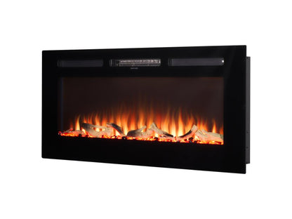 Adam Orlando Inset / Wall Mounted Electric Fire, 42 Inch