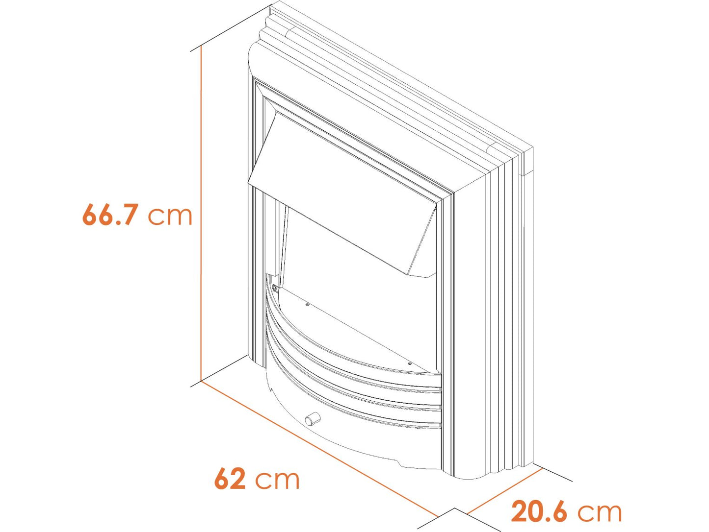 Adam York Freestanding Electric Fire Dimensions