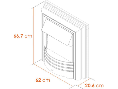 Adam York Freestanding Electric Fire Dimensions