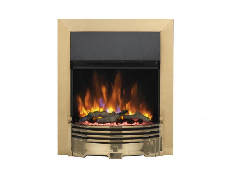 Helmsdale Brass Inset Optiflame XHD Electric Fire