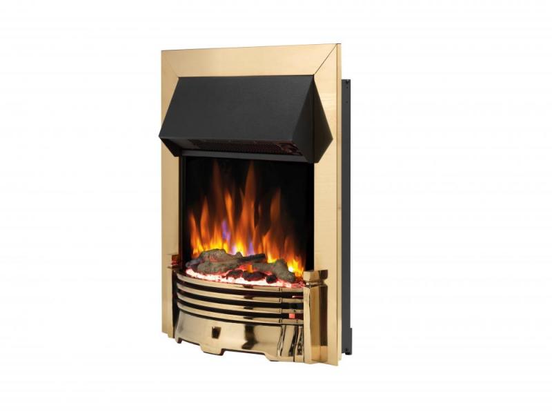 Helmsdale Brass Inset Optiflame XHD Electric Fire
