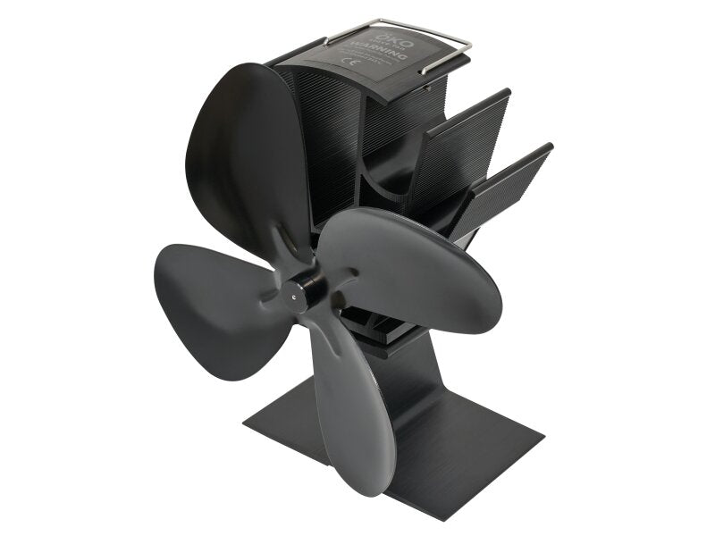 OKO Premium Heat Powered Stove Fan in Black