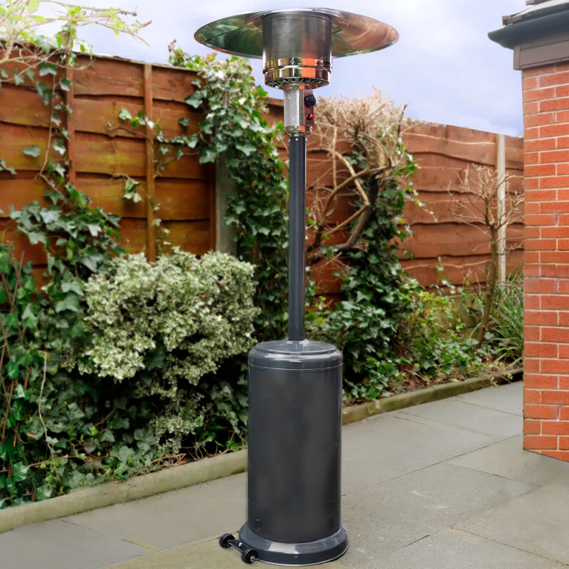 Patio Heater Gas Outdoor Garden 12.5kW NEW Black/Stainless - hot tub