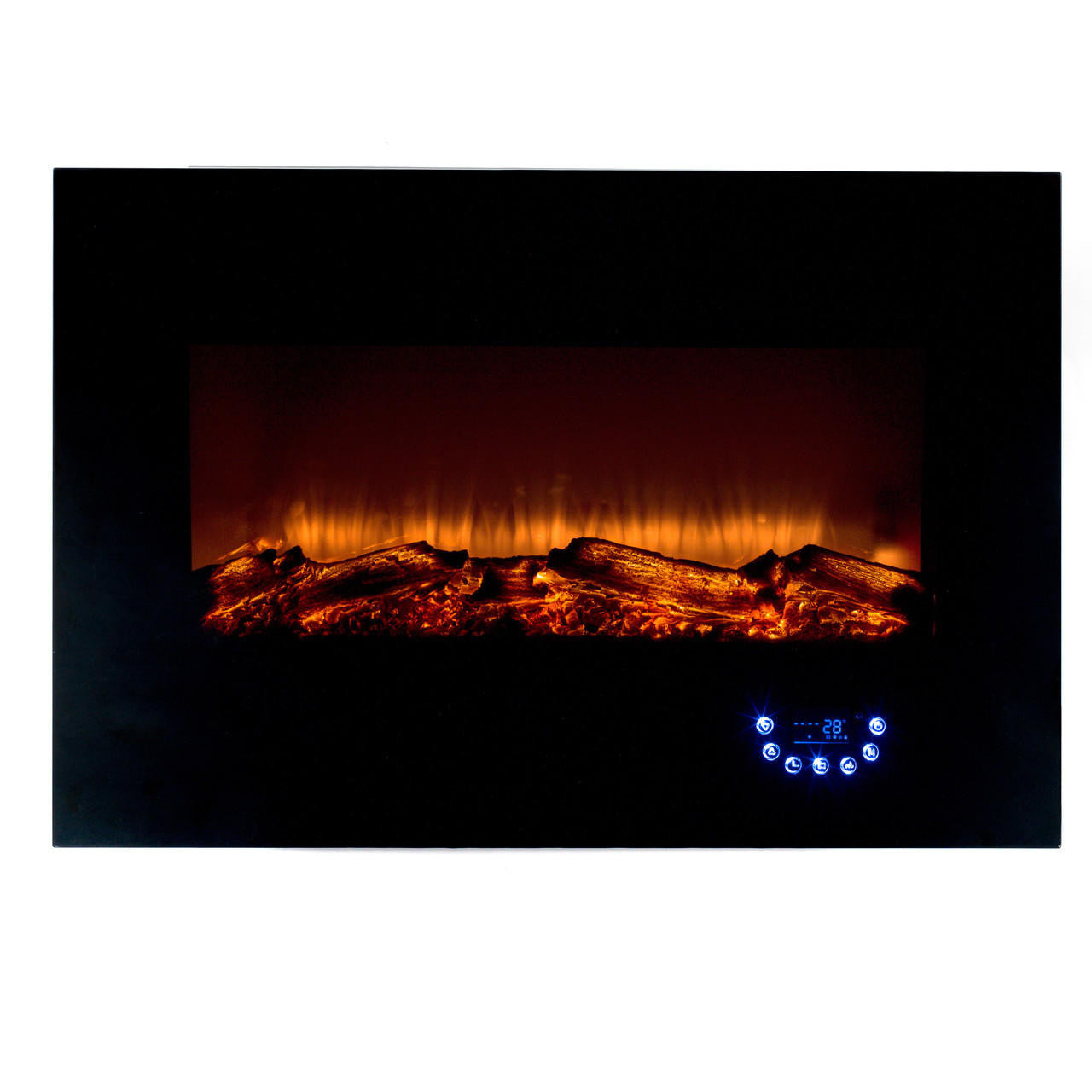 Beldray Corsica Electric Fire LED MIRROR WALL FIRE Black