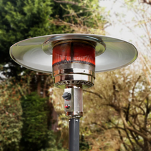 Load image into Gallery viewer, Patio Heater Gas Outdoor Garden 12.5kW NEW Black/Stainless - hot tub
