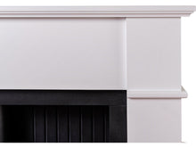 Load image into Gallery viewer, Adam Oxford Stove Suite Pure White + Aviemore Electric Stove Black Enamel 48&quot;
