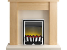 Load image into Gallery viewer, Adam New England Fireplace Suite in Oak with Elan Electric Fire in Chrome, 48 Inch

