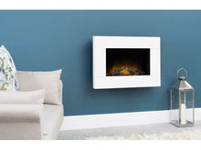 Load image into Gallery viewer, Adam Carina Electric Wall Mounted Fire + Logs &amp; Remote Control Pure White, 32&quot;
