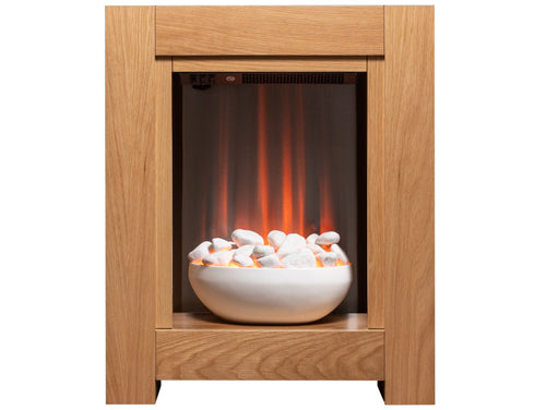 Adam Monet Fireplace Suite in Oak with Electric Fire, 23 Inch