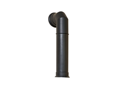 Tall Angled Stove Pipe in Black