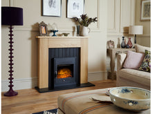 Load image into Gallery viewer, Adam Chessington Fireplace Suite Oak + Oslo Electric Fire, 48&quot;
