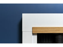 Load image into Gallery viewer, Adam Salzburg Pure White &amp; Oak + Aviemore Electric Stove Grey Enamel, 39&quot;

