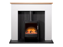 Load image into Gallery viewer, Adam Innsbruck Stove Suite in Pure White with Keston Electric Stove, 48 Inch
