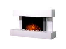 Load image into Gallery viewer, Adam Manola Pure White Wall Mounted Electric Fire Suite
