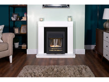 Load image into Gallery viewer, Adam Malmo Pure White &amp; Black/Pure White + Helios Electric Fire Black, 39&quot;
