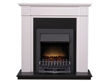 Load image into Gallery viewer, Adam Georgian Fireplace Suite in Pure White with Blenheim Electric Fire in Black, 39 Inch
