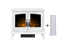 Load image into Gallery viewer, Adam Woodhouse Electric Stove in Pure White with Straight Stove Pipe in Pure White
