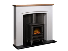Load image into Gallery viewer, Adam Siena Stove Suite Pure White + Hudson Electric Stove Black, 48&quot;
