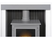 Load image into Gallery viewer, Adam Salzburg Pure White &amp; Grey + Hudson Electric Stove Grey, 39&quot;

