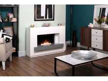 Load image into Gallery viewer, Adam Sambro Pure White Grey Shelf, 46&quot; Fireplace Suite
