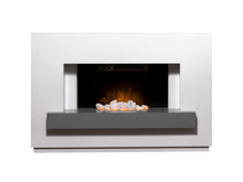 Load image into Gallery viewer, Adam Sambro Fireplace Suite in Pure White with Grey Shelf, 46 Inch

