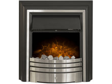 Load image into Gallery viewer, Adam York Freestanding Electric Fire in Brushed Steel

