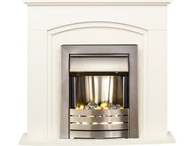 Load image into Gallery viewer, Adam Venice Fireplace Suite in Cream with Helios Electric Fire in Brushed Steel, 39 Inch
