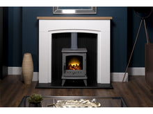 Load image into Gallery viewer, Adam Siena Stove Suite Pure White + Aviemore Electric Stove Grey Enamel, 48&quot;
