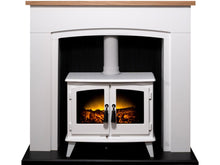 Load image into Gallery viewer, Adam Siena Stove Suite in Pure White with Woodhouse Electric Stove in White, 48 Inch

