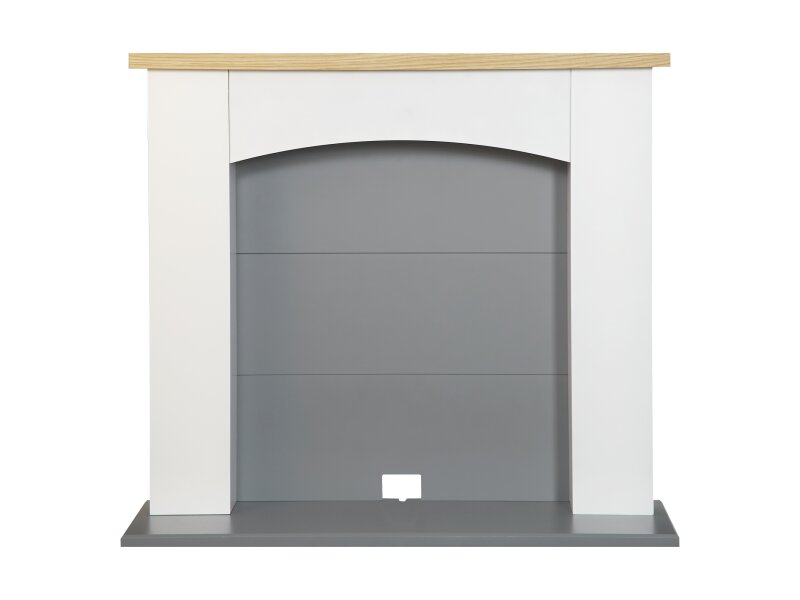 Adam Huxley Electric Stove Fireplace Pure White & Grey, 39