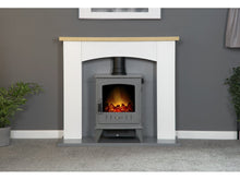 Load image into Gallery viewer, Adam Huxley Pure White &amp; Grey + Aviemore Electric Stove Grey Enamel 39&quot;

