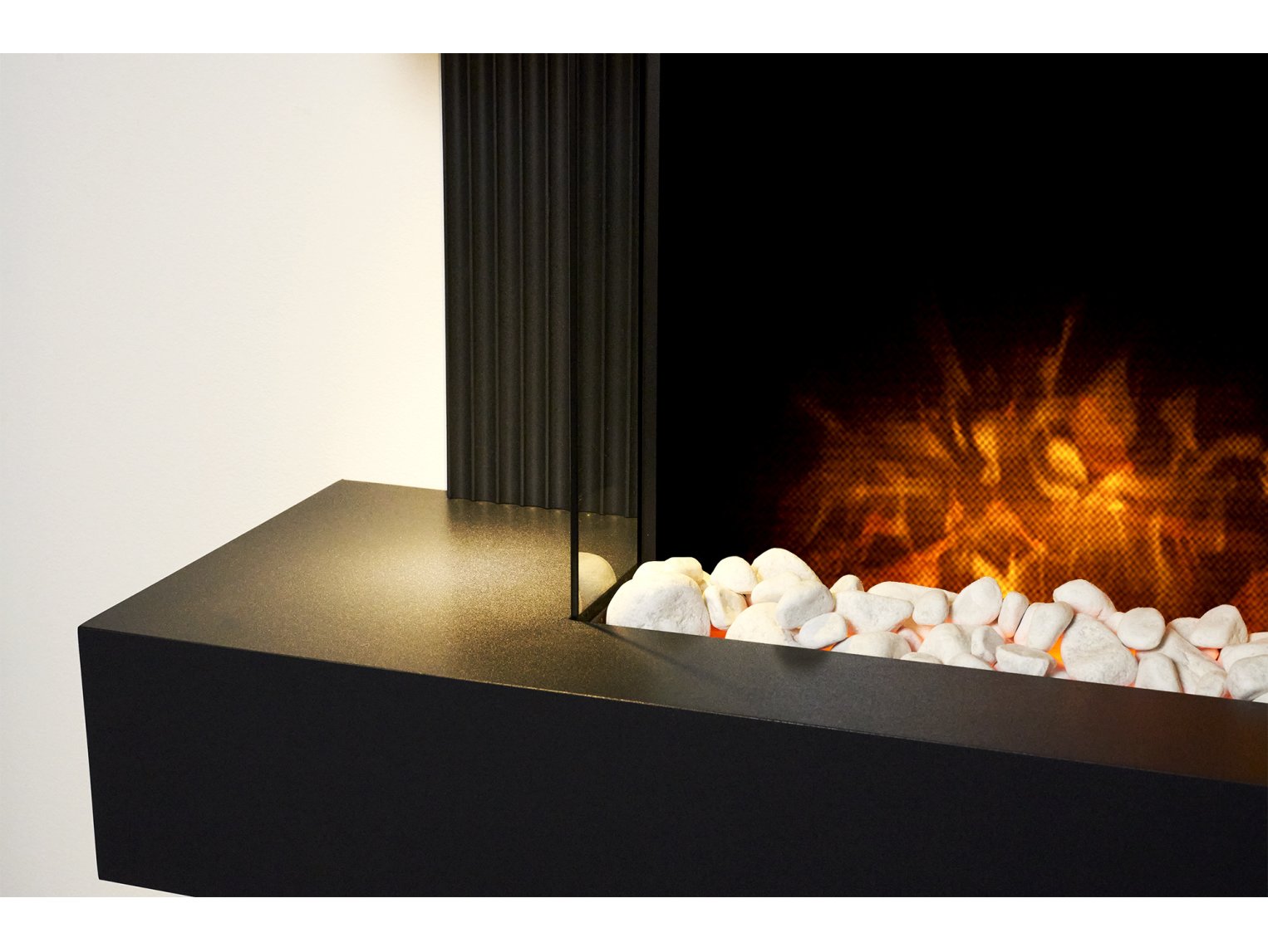 Adam Manola Charcoal Grey Wall Mounted Electric Fire Suite