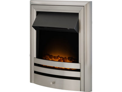 Acantha Vela Electric Fire in Brushed Steel