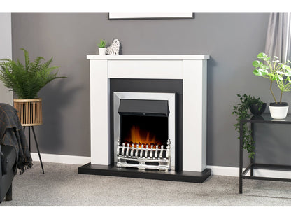 Adam Solus Fireplace Black and Pure White, 39"