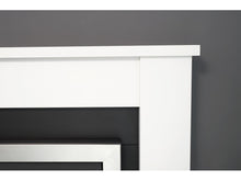Load image into Gallery viewer, Adam Solus Fireplace Suite Black and White + Blenheim Electric Fire Chrome, 39&quot;
