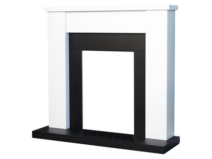 Adam Solus Fireplace Black and Pure White, 39"