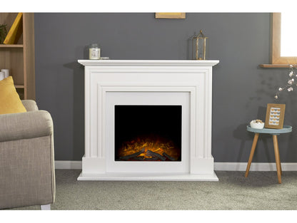 Adam Sandwell Electric Fireplace Suite Pure White, 44"