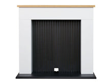 Load image into Gallery viewer, Adam Innsbruck Stove Fireplace in Pure White &amp; Black, 45 Inch
