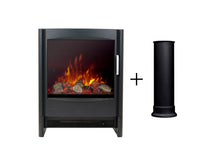 Load image into Gallery viewer, Adam Keston Electric Stove in Black with Straight Stove Pipe

